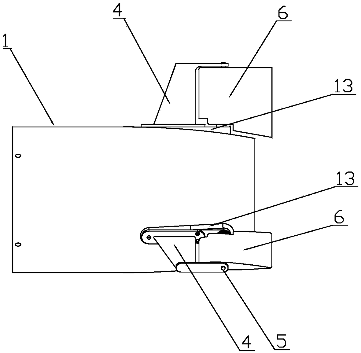 A tail rudder of an underwater vehicle