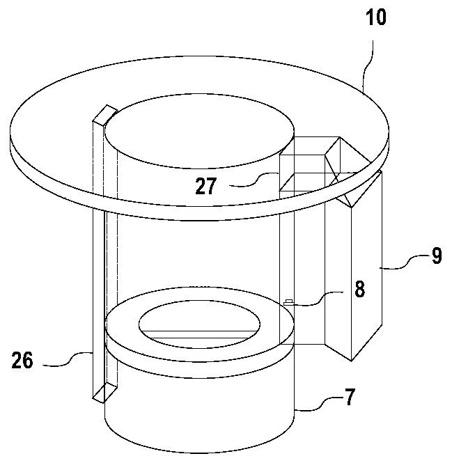 Vortex type water garbage sucking device