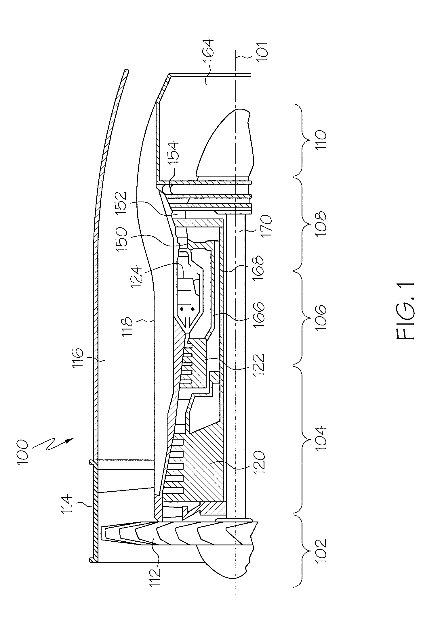 Vortex spoiler for delivery of cooling airflow in a turbine engine