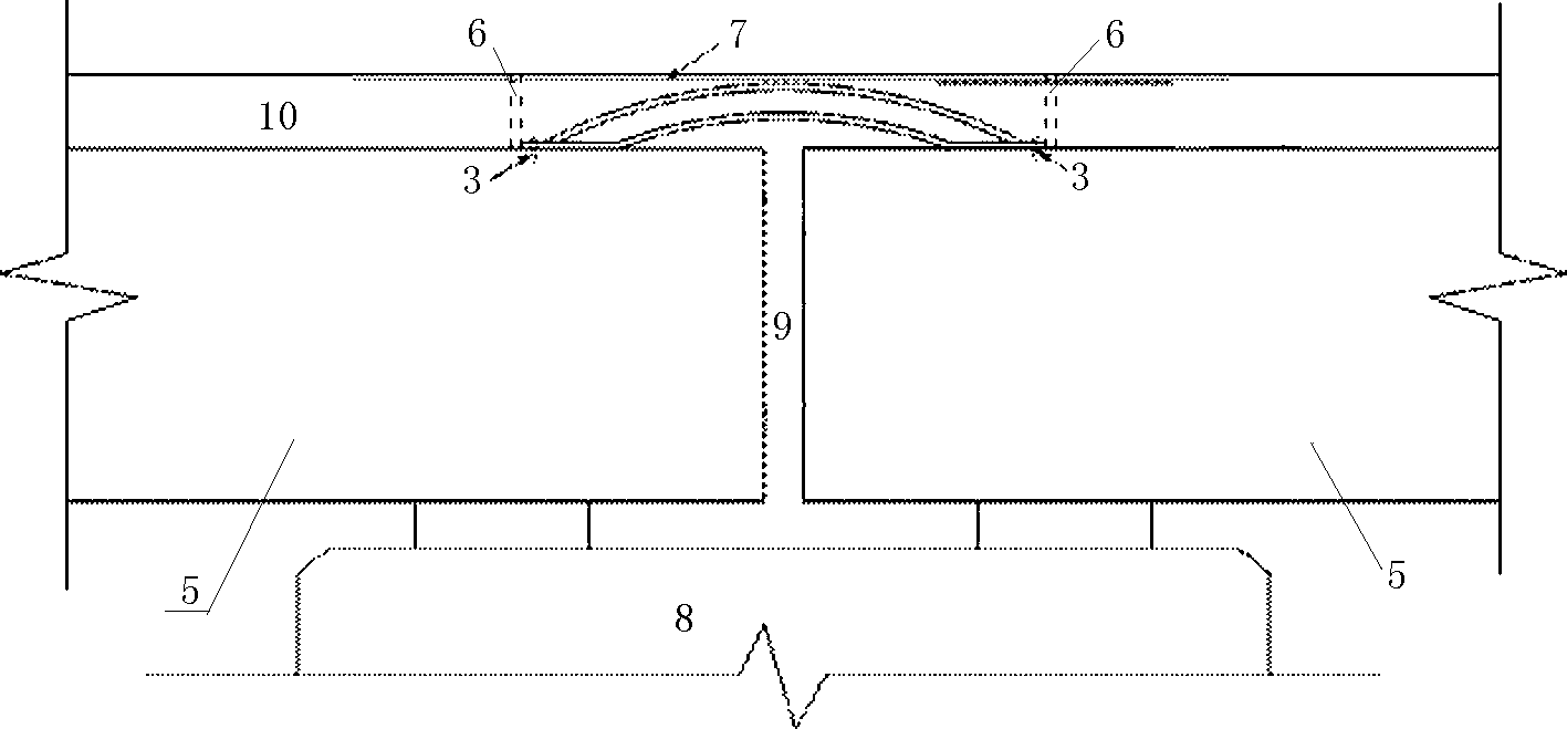 Bridge deck continuous device applied to beam bridge and bridge deck continuous method