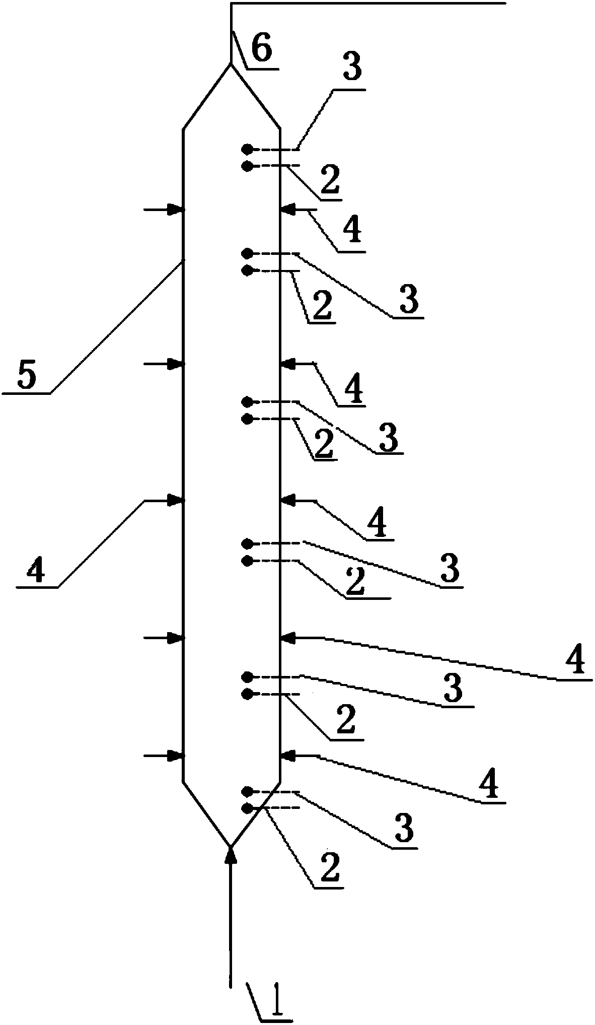 Method capable of realizing differential control of flow rate of each material phase in slurry bed reactor