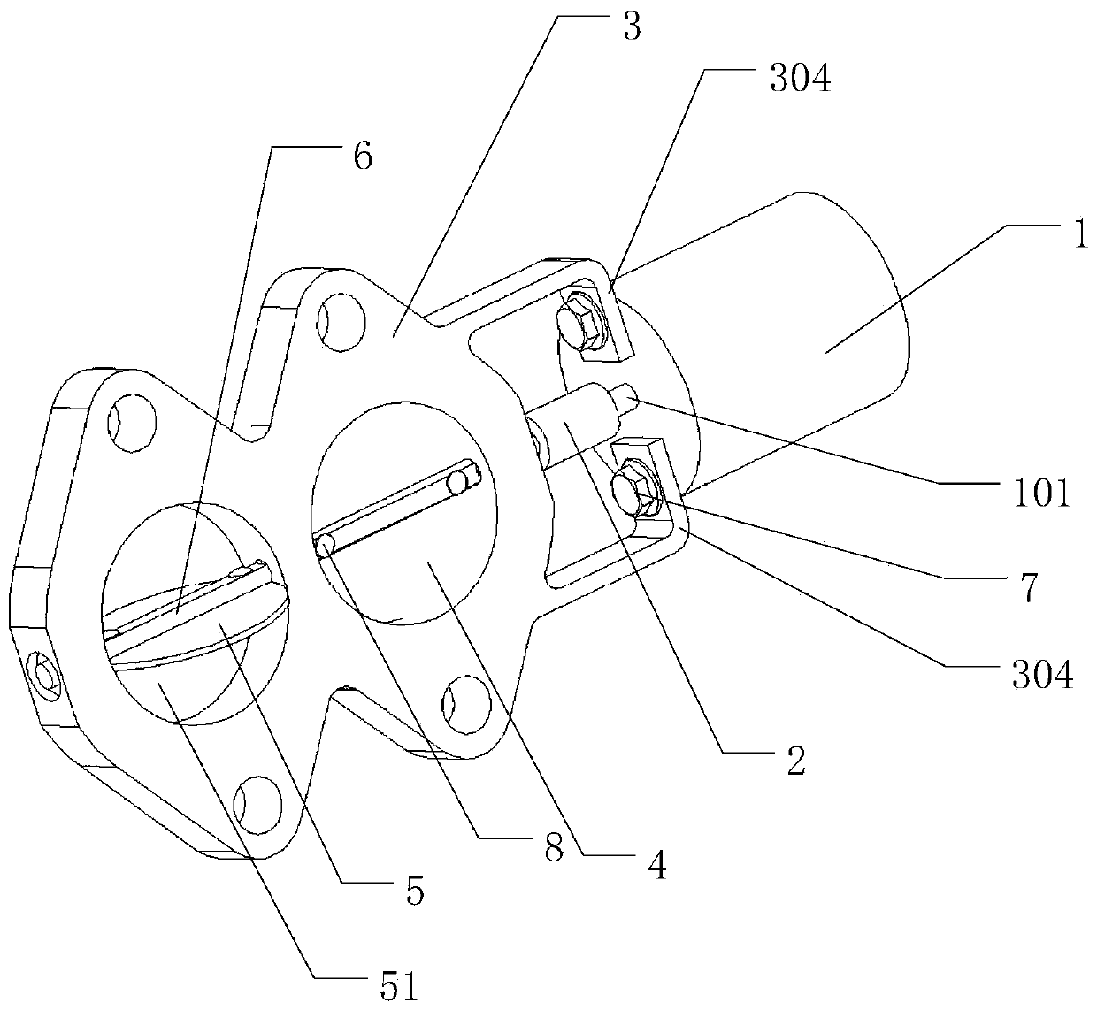 A kind of alcohol-hydrogen engine throttle valve and alcohol-hydrogen engine with dual structure