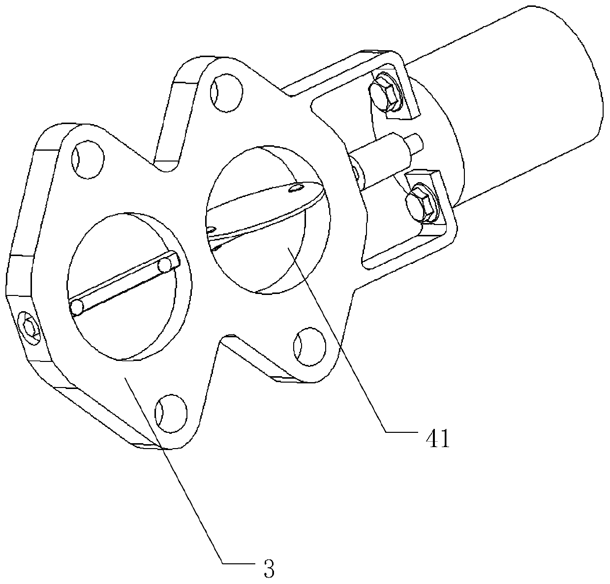 A kind of alcohol-hydrogen engine throttle valve and alcohol-hydrogen engine with dual structure