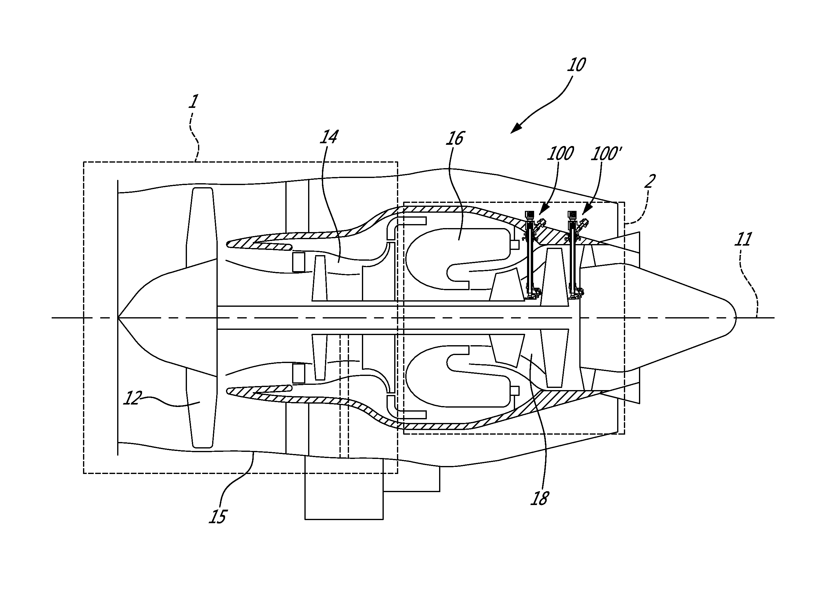 Electric probe assembly, gas turbine engine having same and method of cooling same