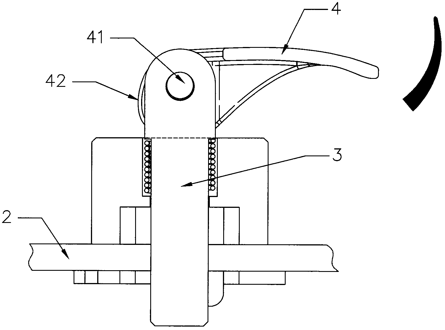 Fast locking and connecting device