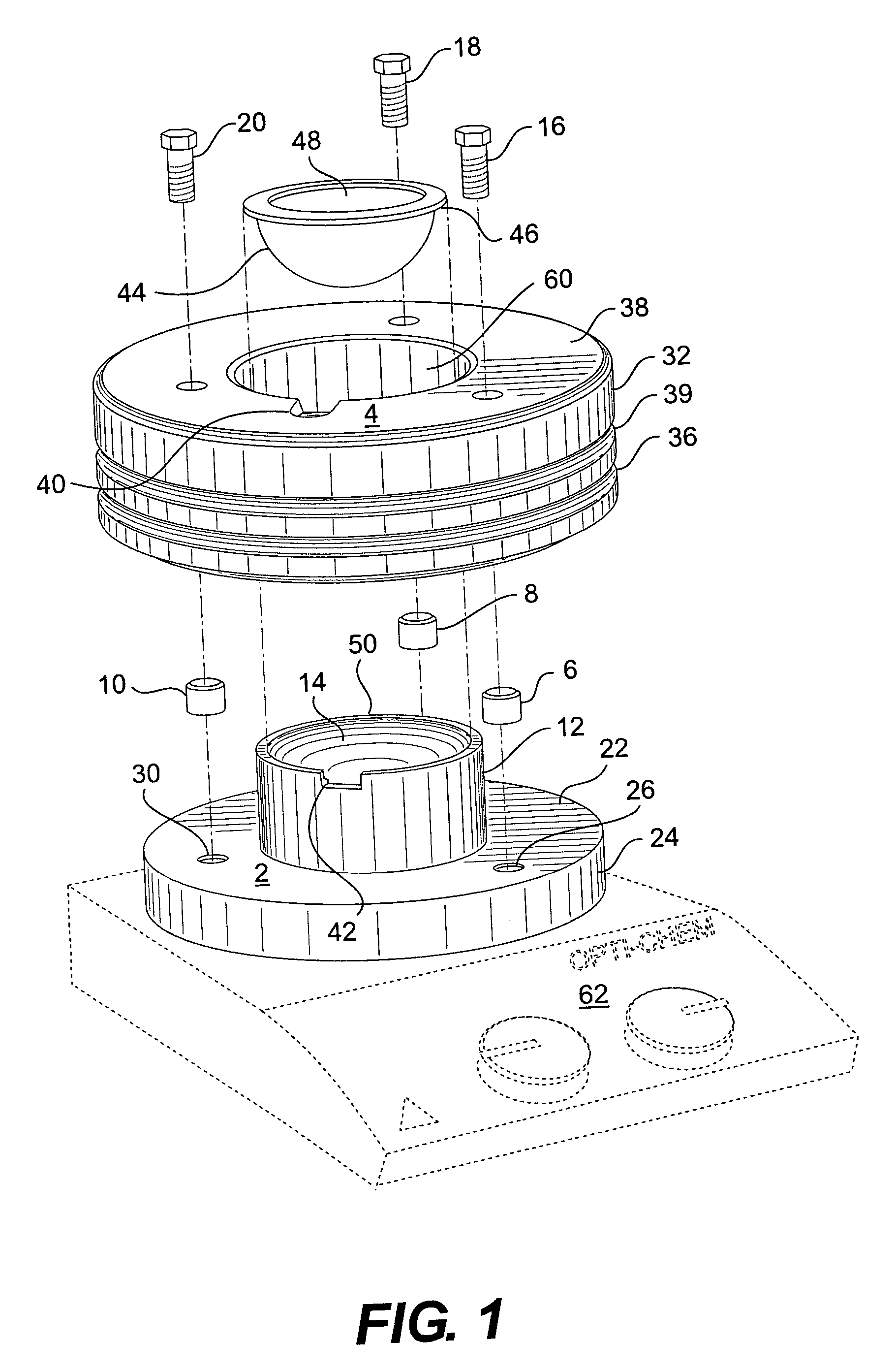 Reaction block for supporting flasks of different sizes for chemical synthesis on a hot plate stirrer