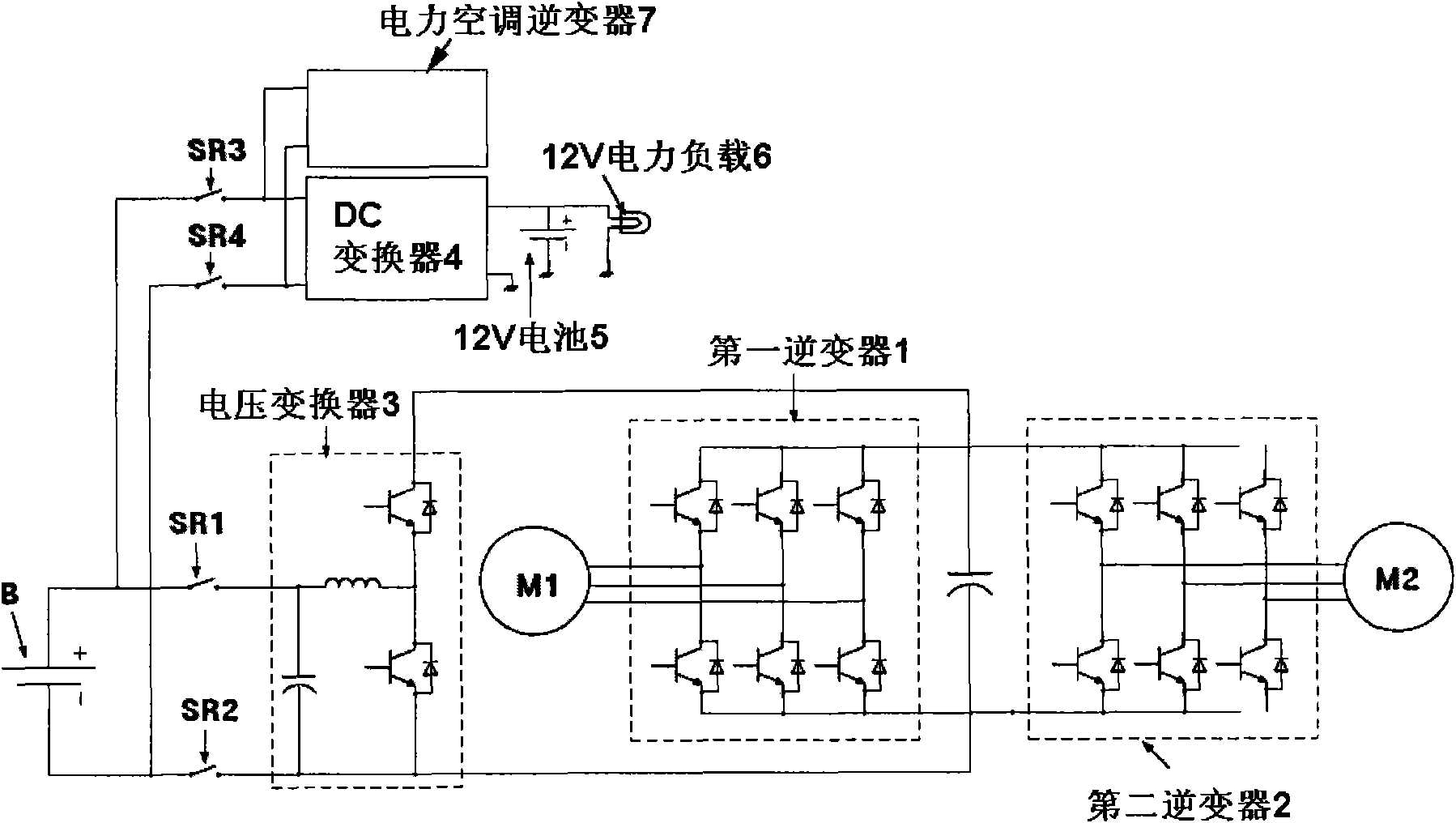 Motor drive system for hybrid vehicle and method for controlling the same