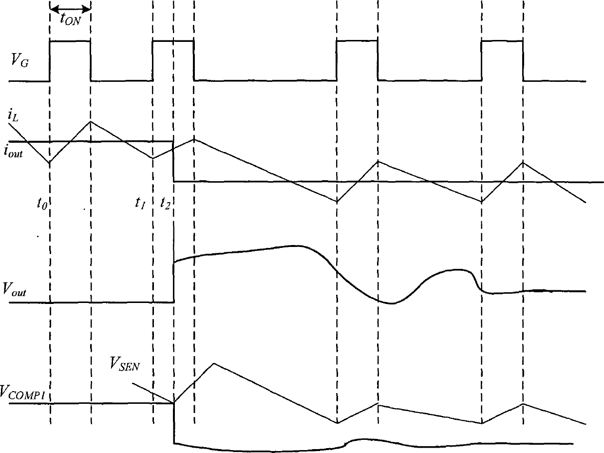 Constant-time control circuit for switch type adjuster as well as switch type adjuster using control circuit