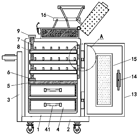 Basketball storing device for indoor basketball court