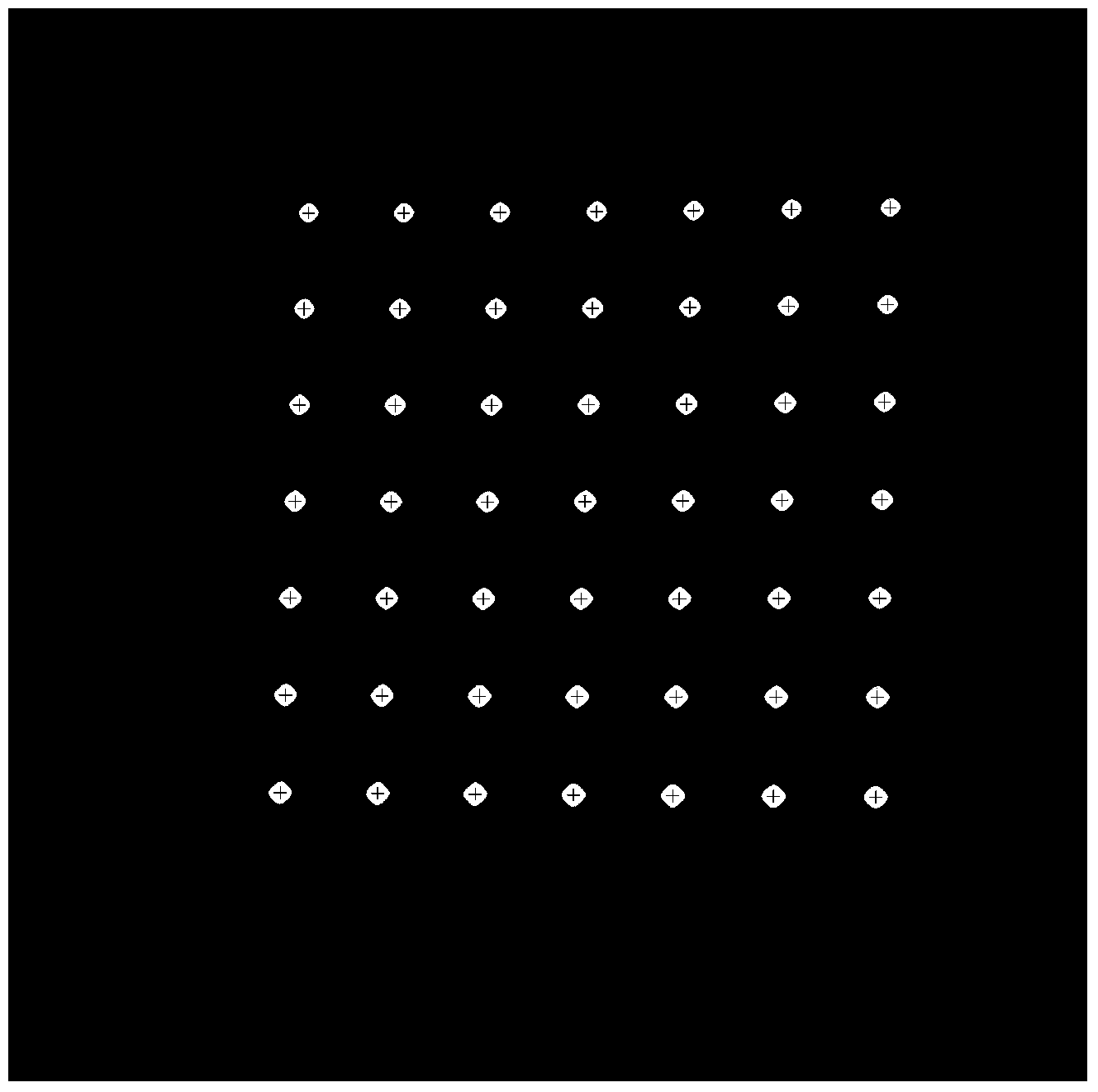 Camera calibration method based on projected Gaussian grid pattern