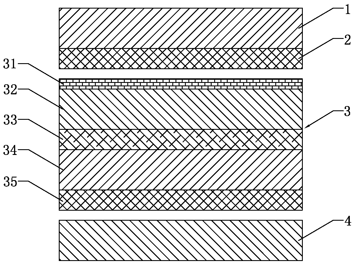 A kind of protective film that does not rebound under hot pressing and preparation method thereof