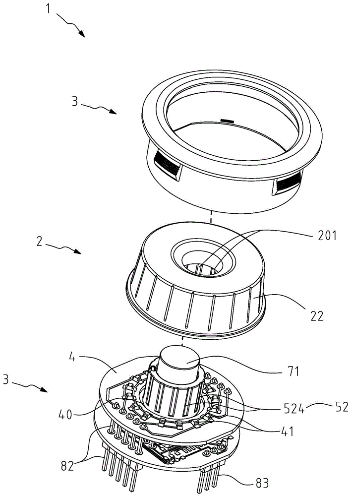 Knob coding switch