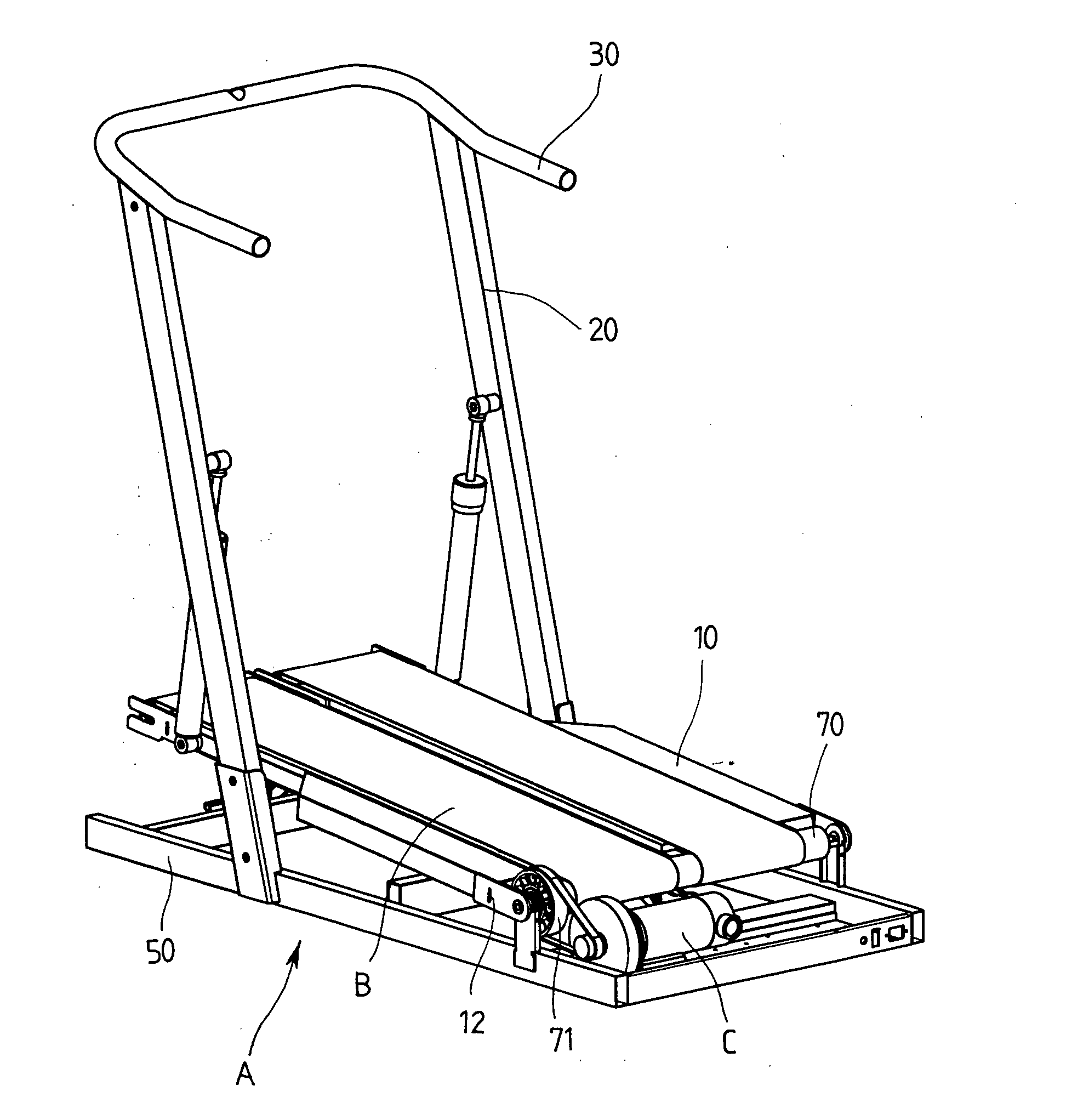 Combination of treadmill and stair climbing machine