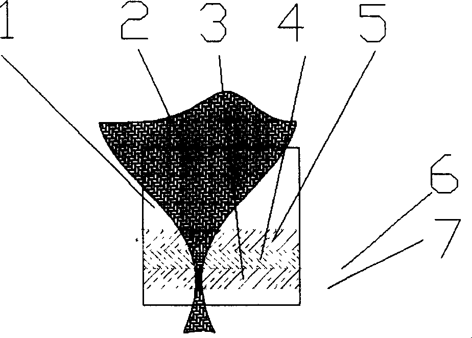 Laser cutting method based on inner carving