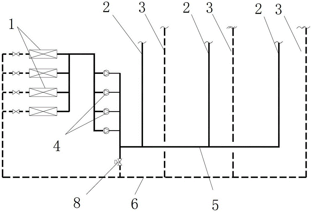 Air-conditioning cold water variable flow system and its control method