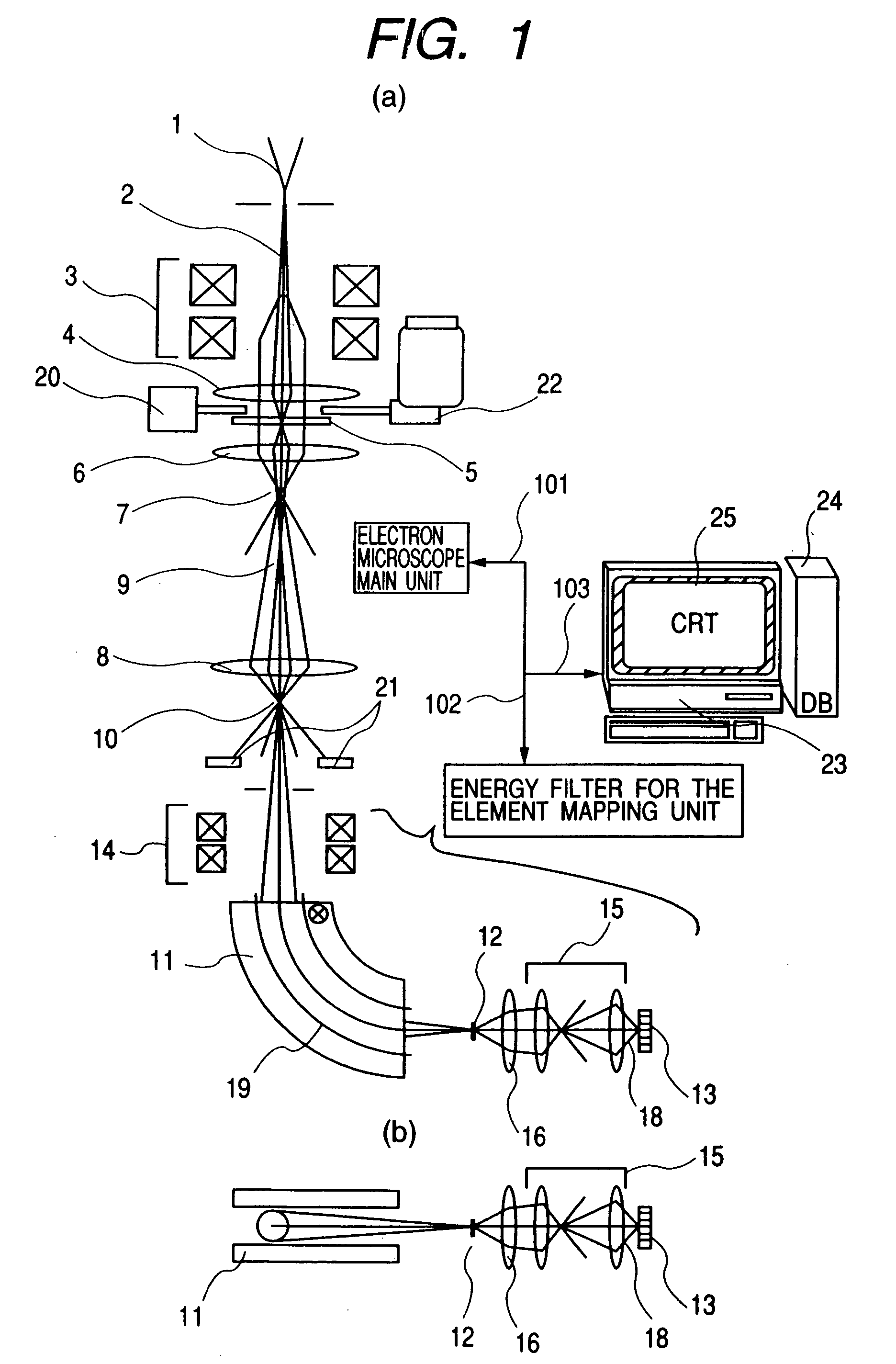 Element mapping unit, scanning transmission electron microscope, and element mapping method