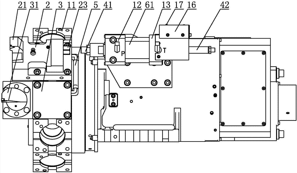 High-pressure water discharging cutter tower assembly of numerically-controlled lathe