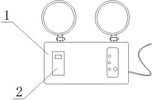 Emergency lamp with electronic thermometer