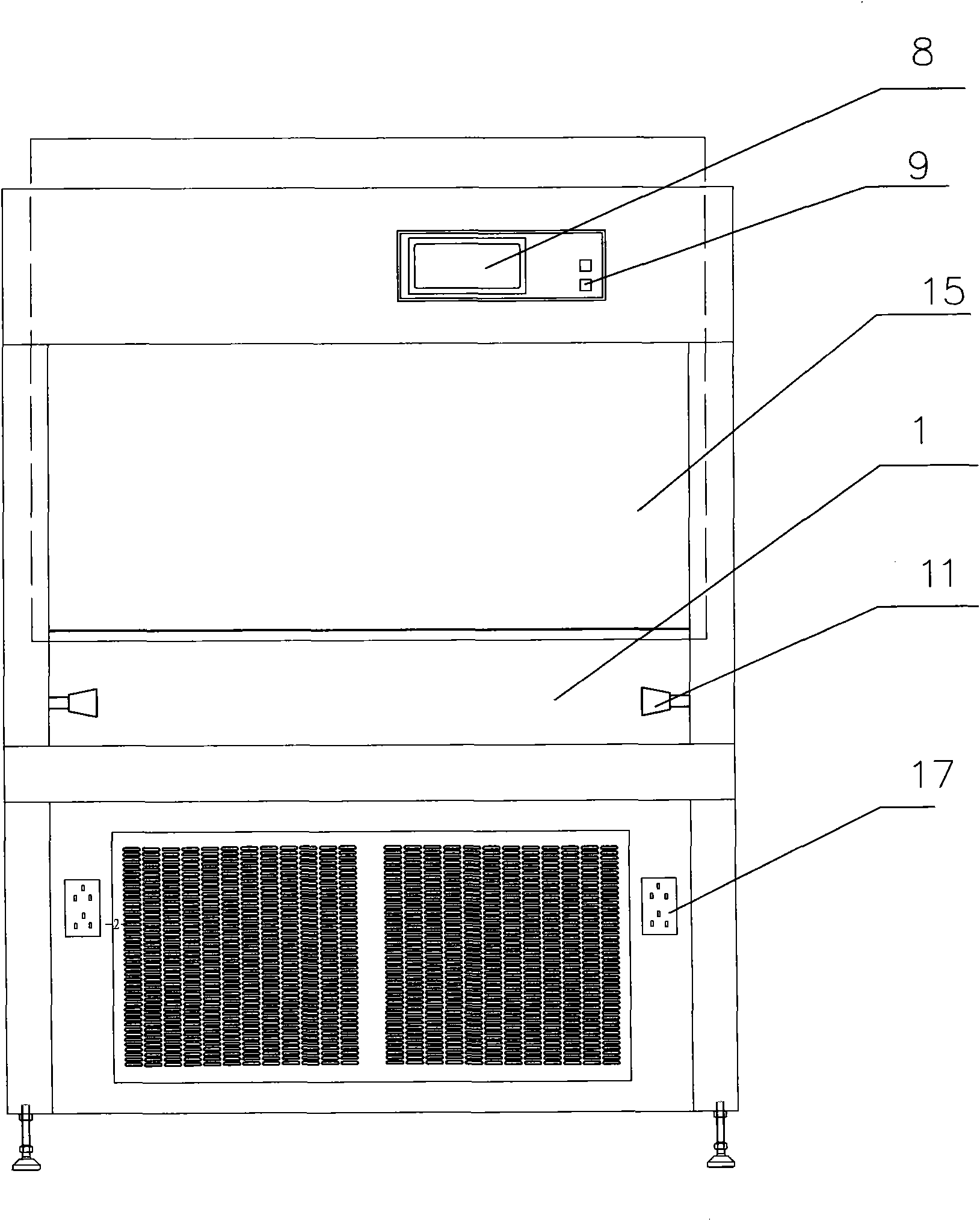 Cleaning working chamber and cleanness monitoring system