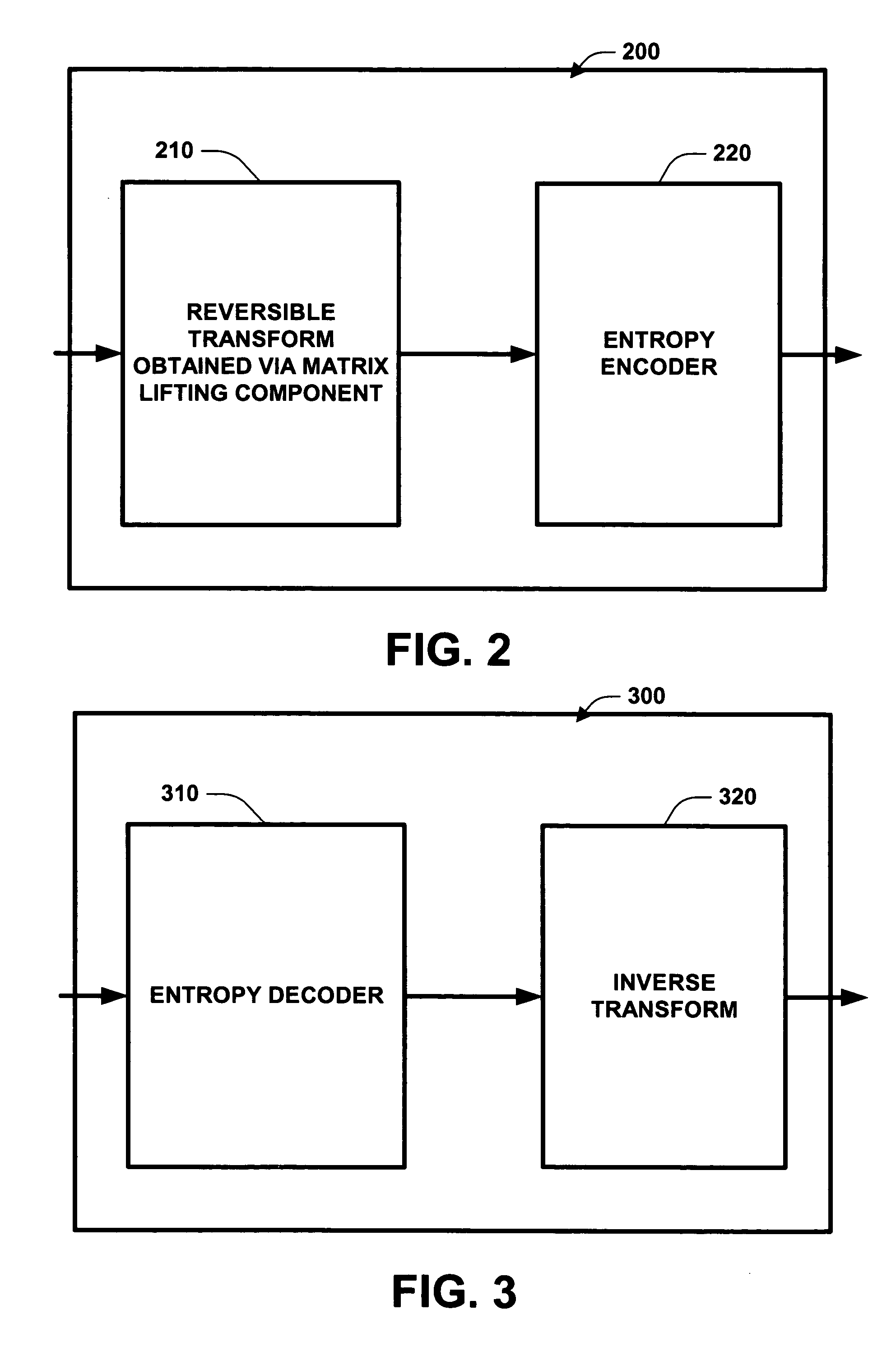 System and method for a media codec employing a reversible transform obtained via matrix lifting