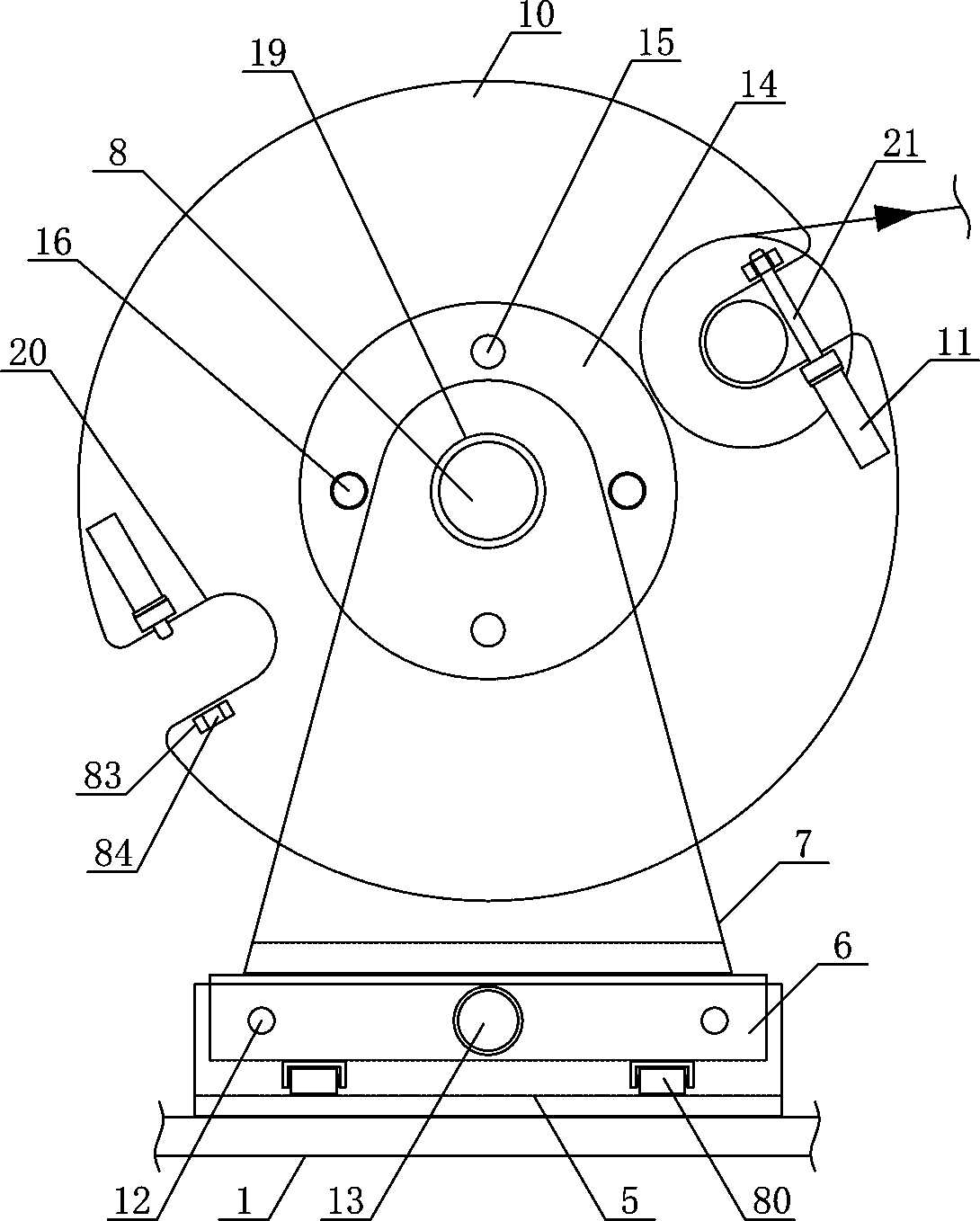 Thin film coil-changing conveying device