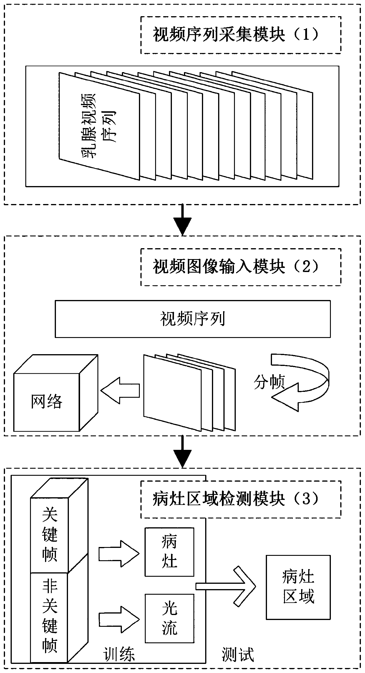 Mammary gland focus positioning method and system