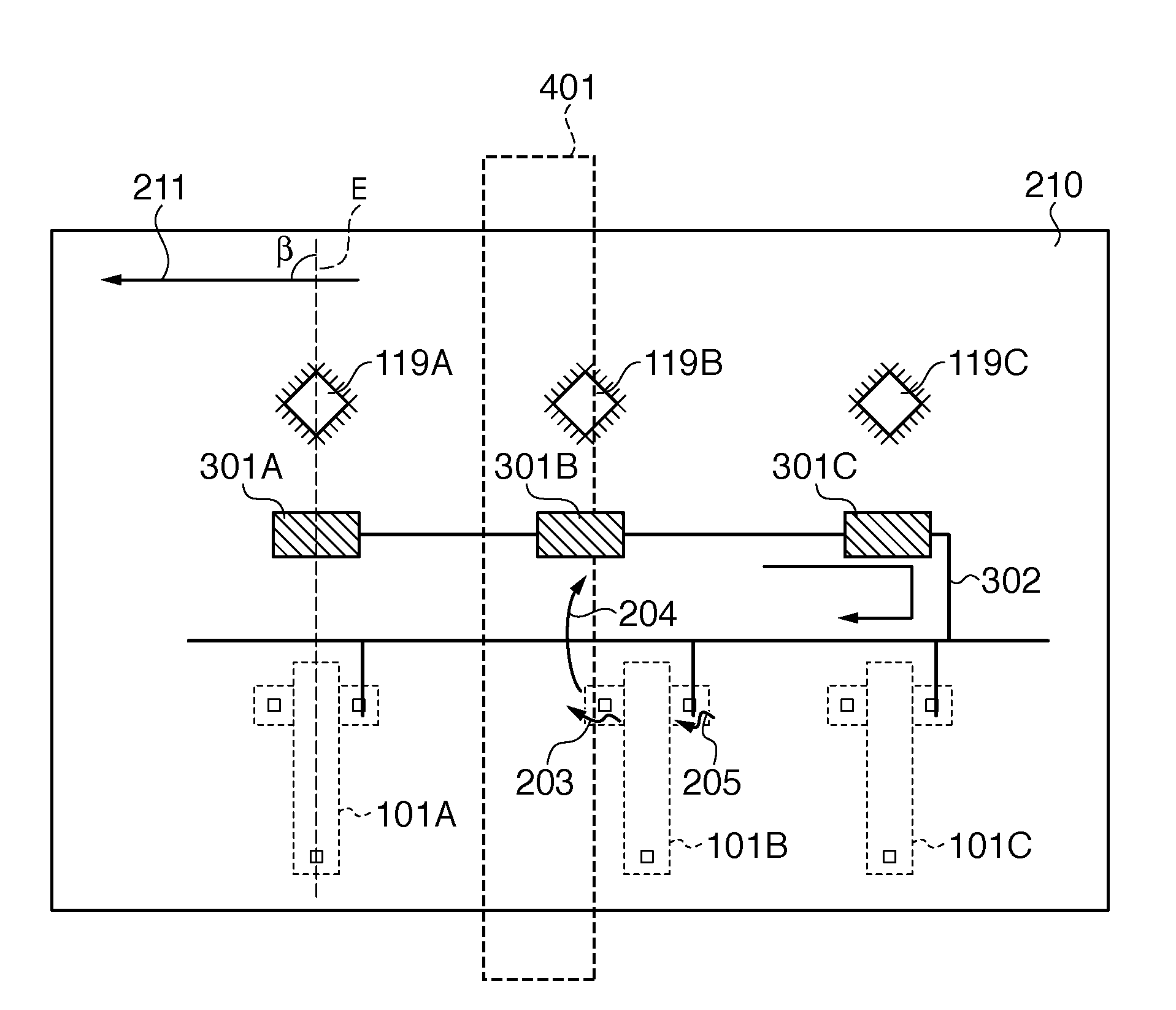 Printed circuit board equipped with piezoelectric element