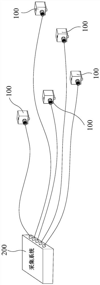 Intelligent piezoelectric vibration temperature composite sensor based on network serial communication