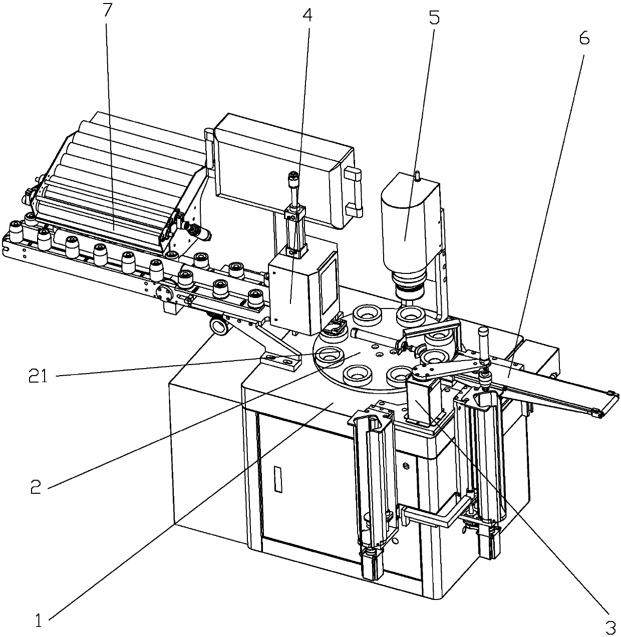 Automatic shaping machine of egg tart shell