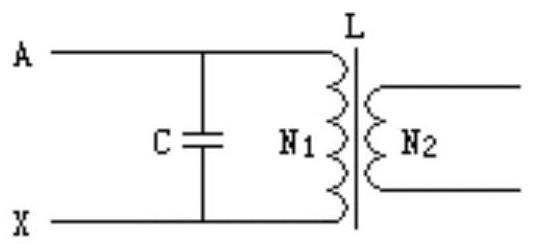 Series voltage-dividing type discharging device