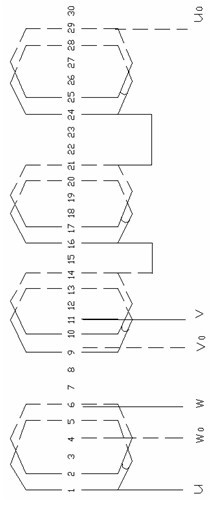 Fractional slot single and double-layer lap winding for servo permanent magnet synchronous motor