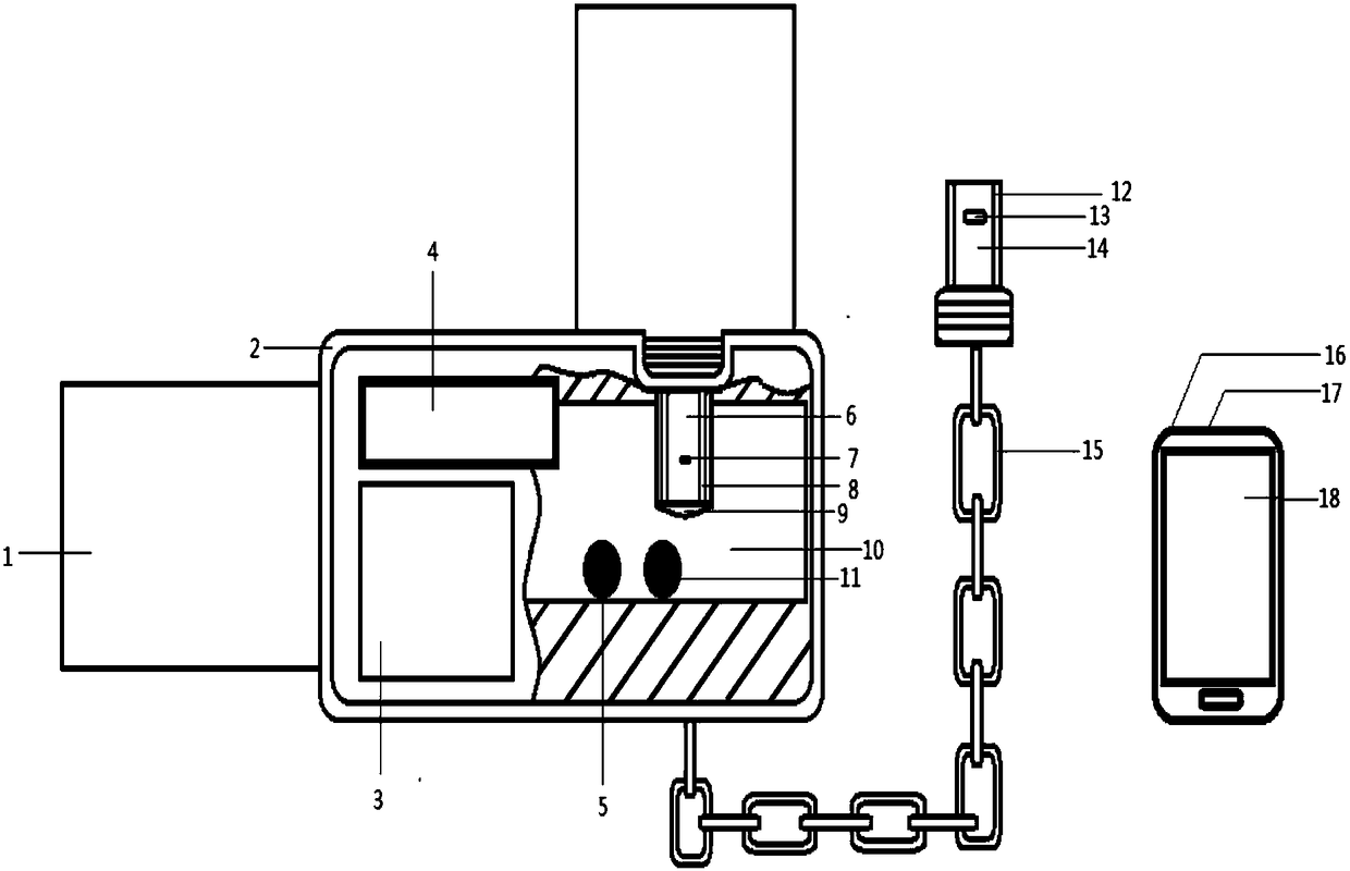 Intelligent supermarket shopping trolley lock and control system thereof