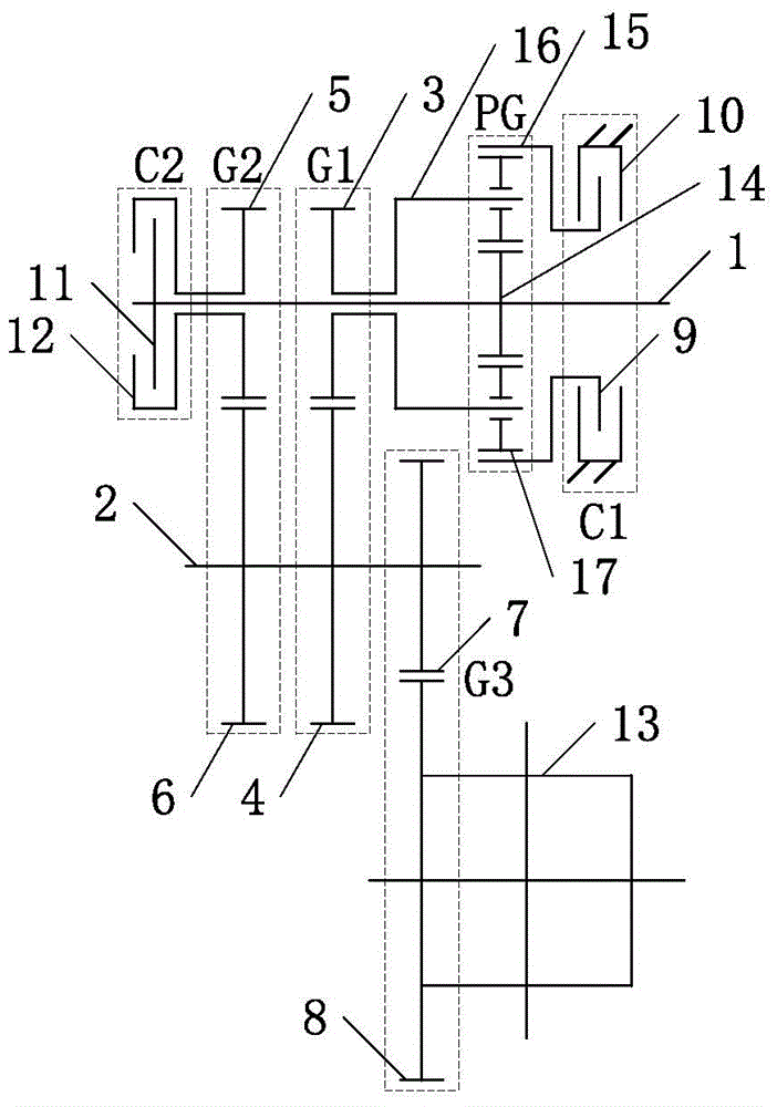 Two-speed automatic transmission for pure electric vehicles