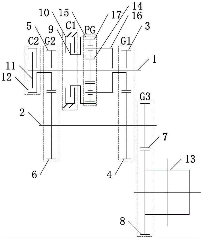 Two-speed automatic transmission for pure electric vehicles