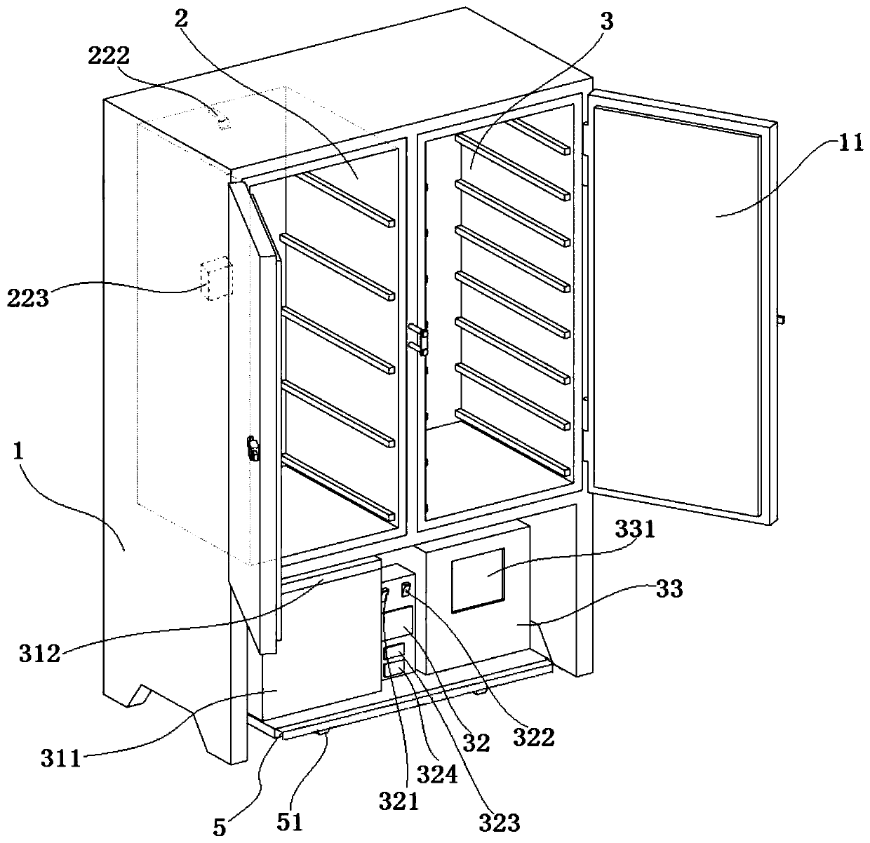 Cement test part curing box with uniform temperature and humidity