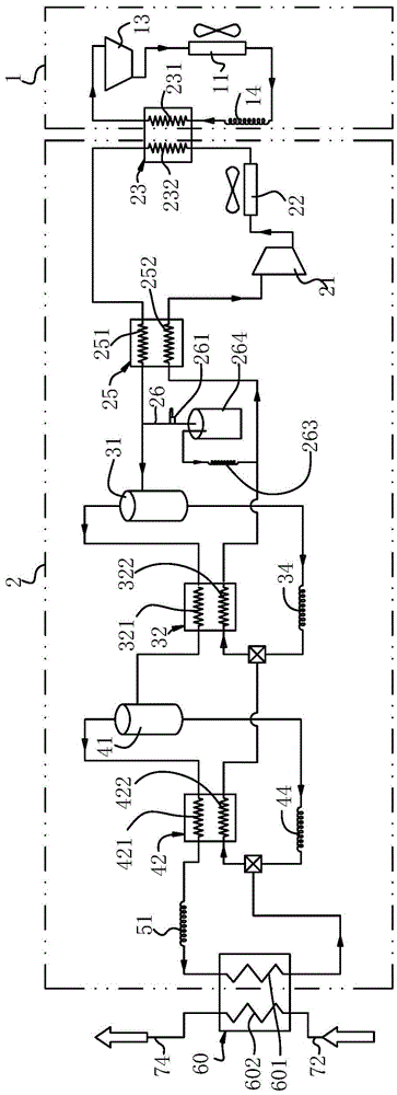 Ultralow-temperature auto-cascade type refrigerating device and refrigerating method