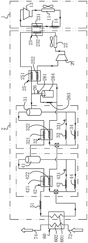 Ultralow-temperature auto-cascade type refrigerating device and refrigerating method