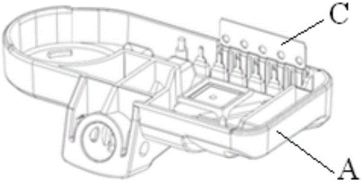 Mold for breaking off hardware waste