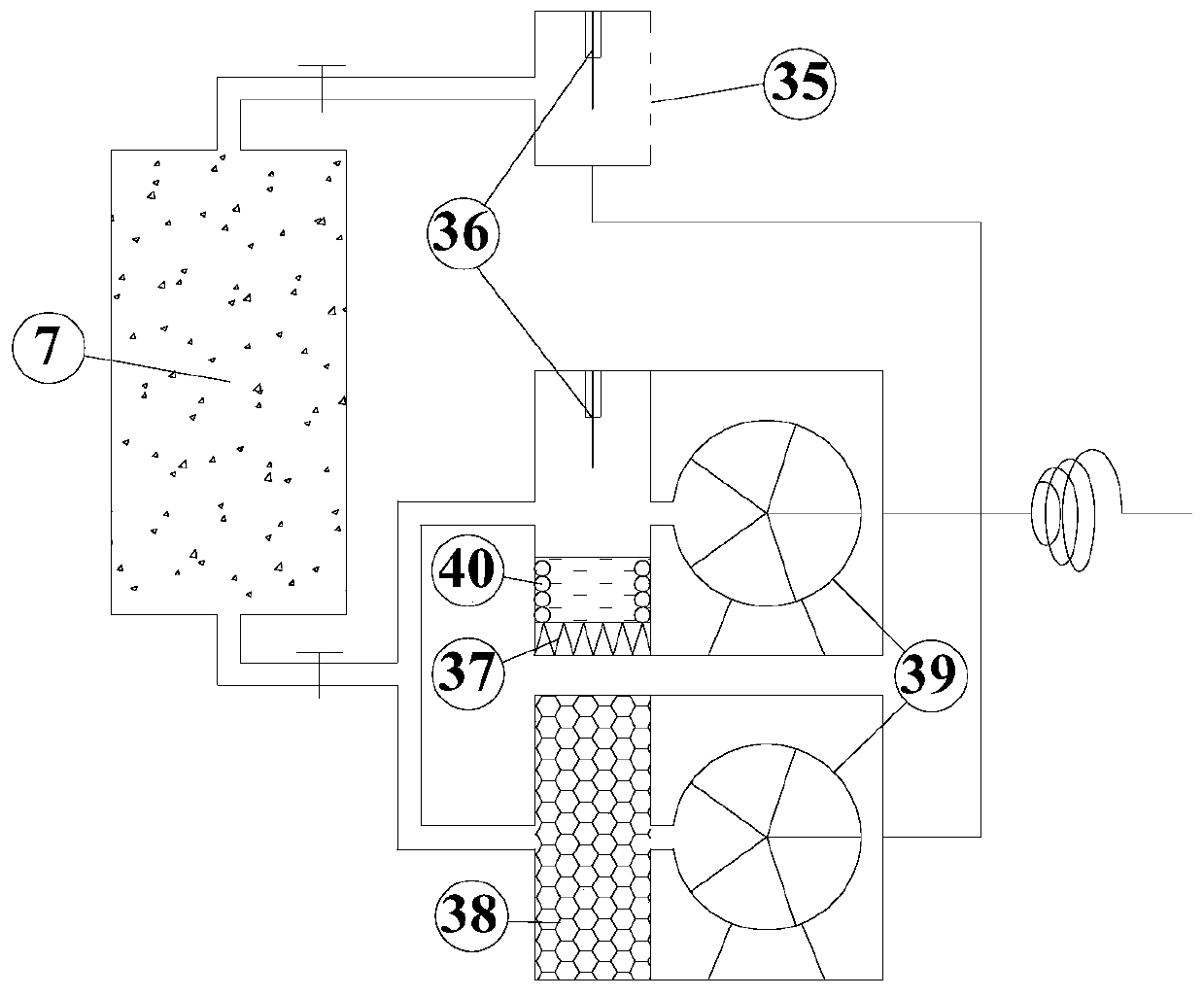 Rockfill material triaxial test device