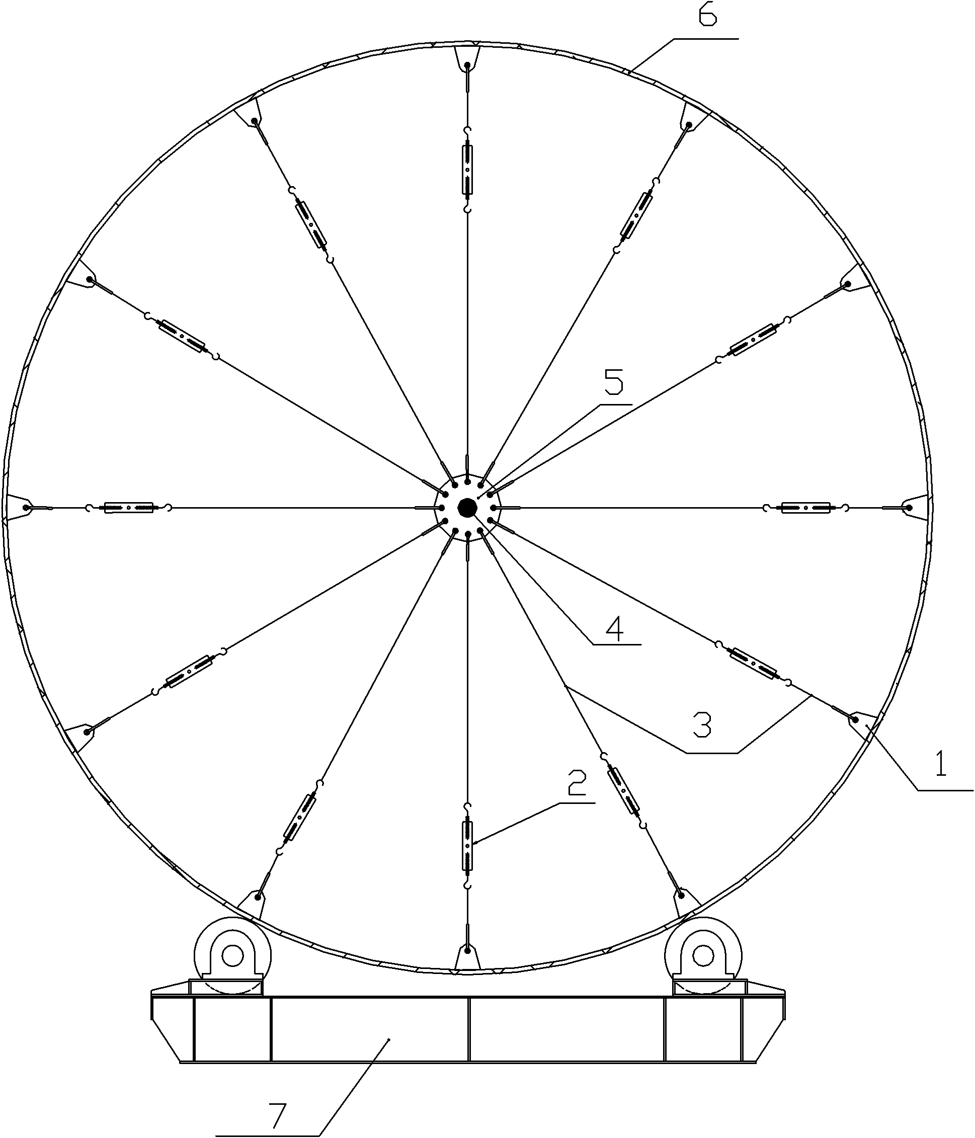 Method for preventing deformation of guyed assembling and welding large-scale horizontal storage tank shell section