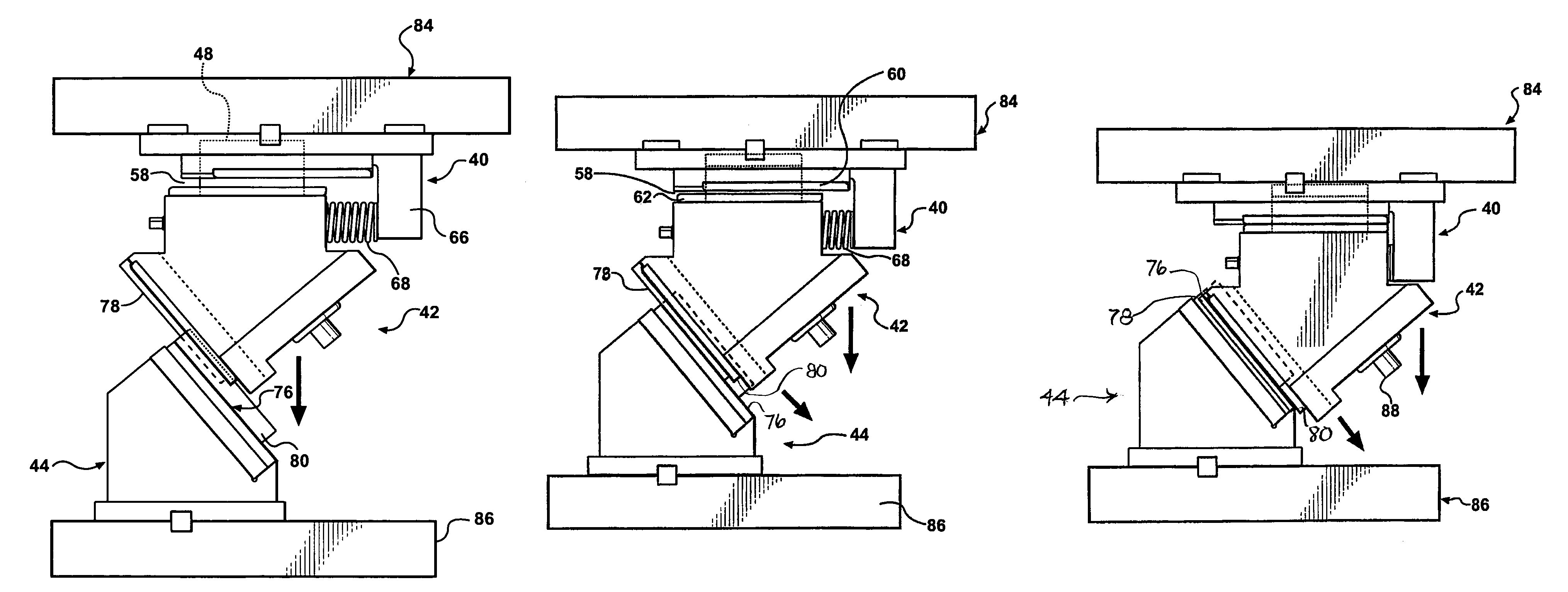 Press mounted cam