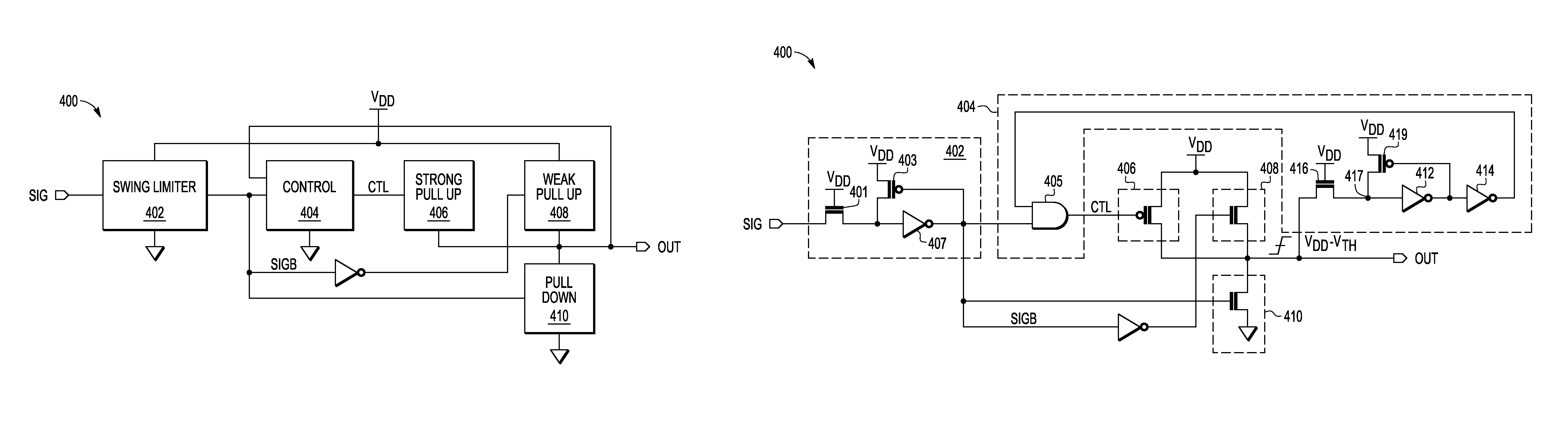 Low voltage swing buffer