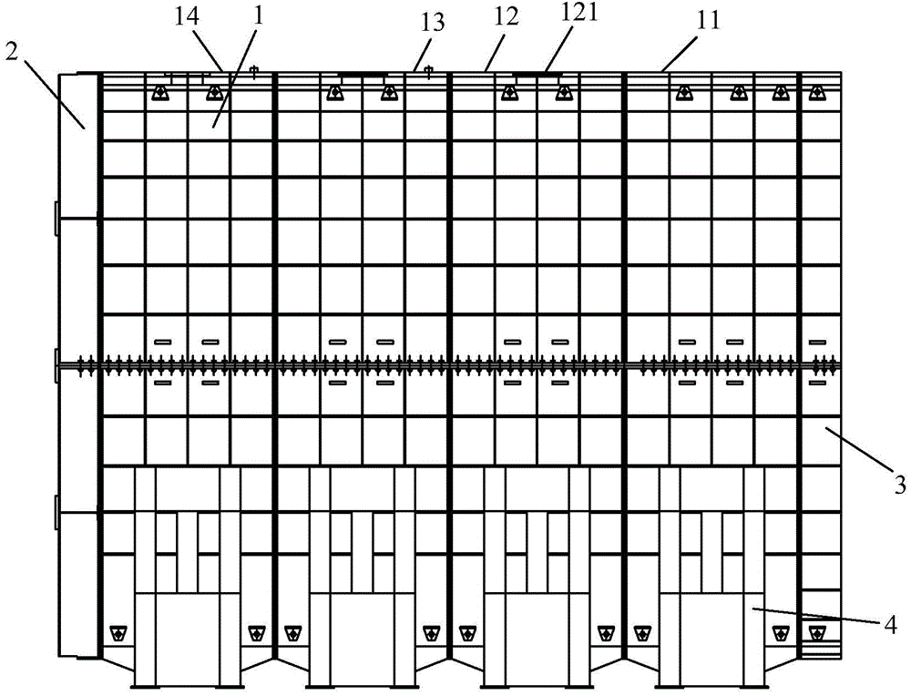 Auxiliary device for shield tunneling machine to reach receiving position and auxiliary receiving construction method