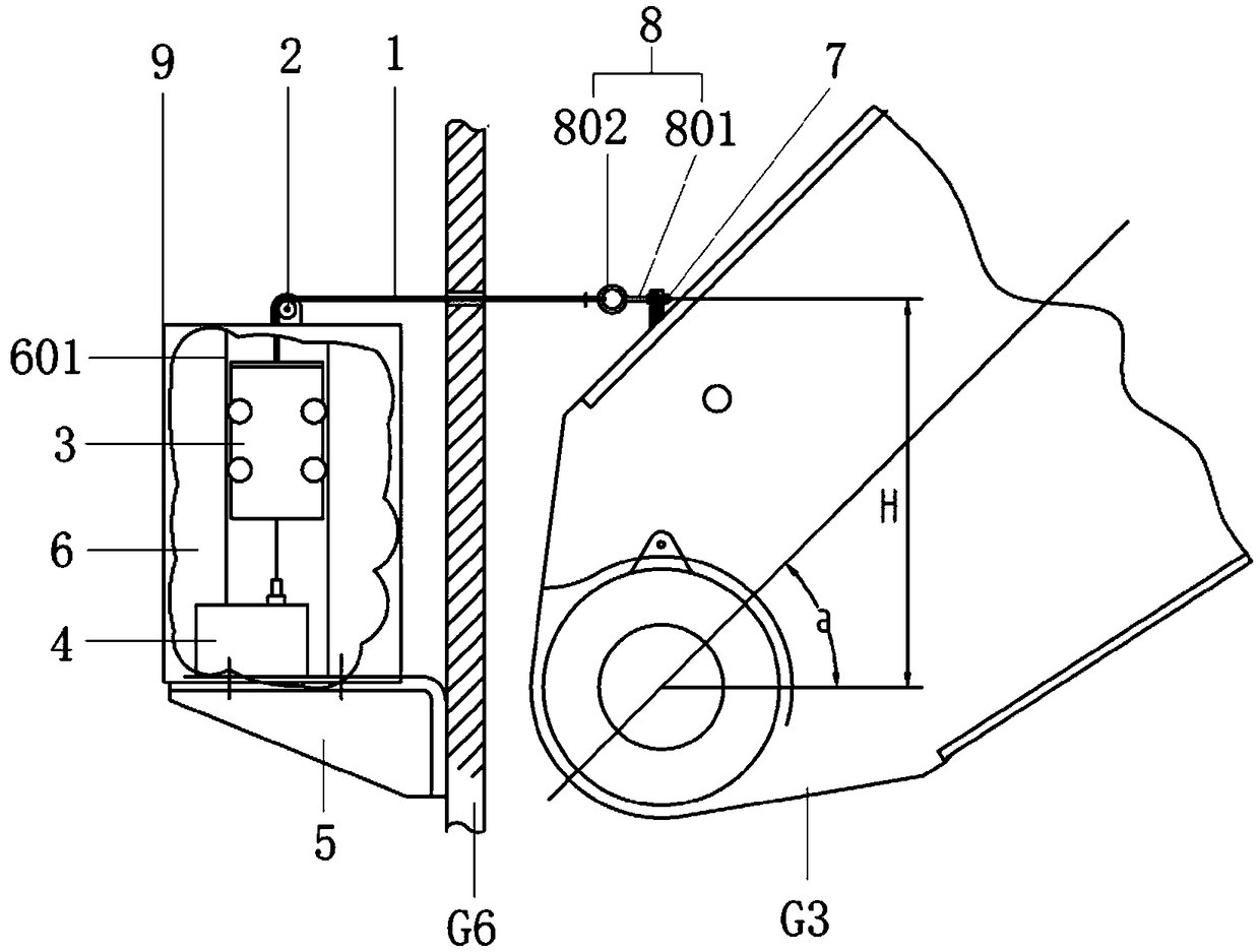 Pose detection device of cargo boom of mining excavator and control method