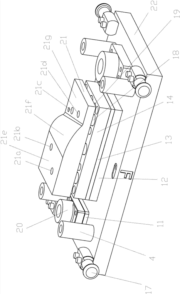 Front wing plate support assembly mold