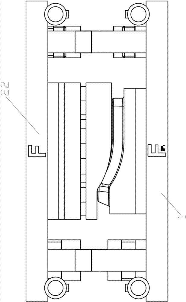 Front wing plate support assembly mold