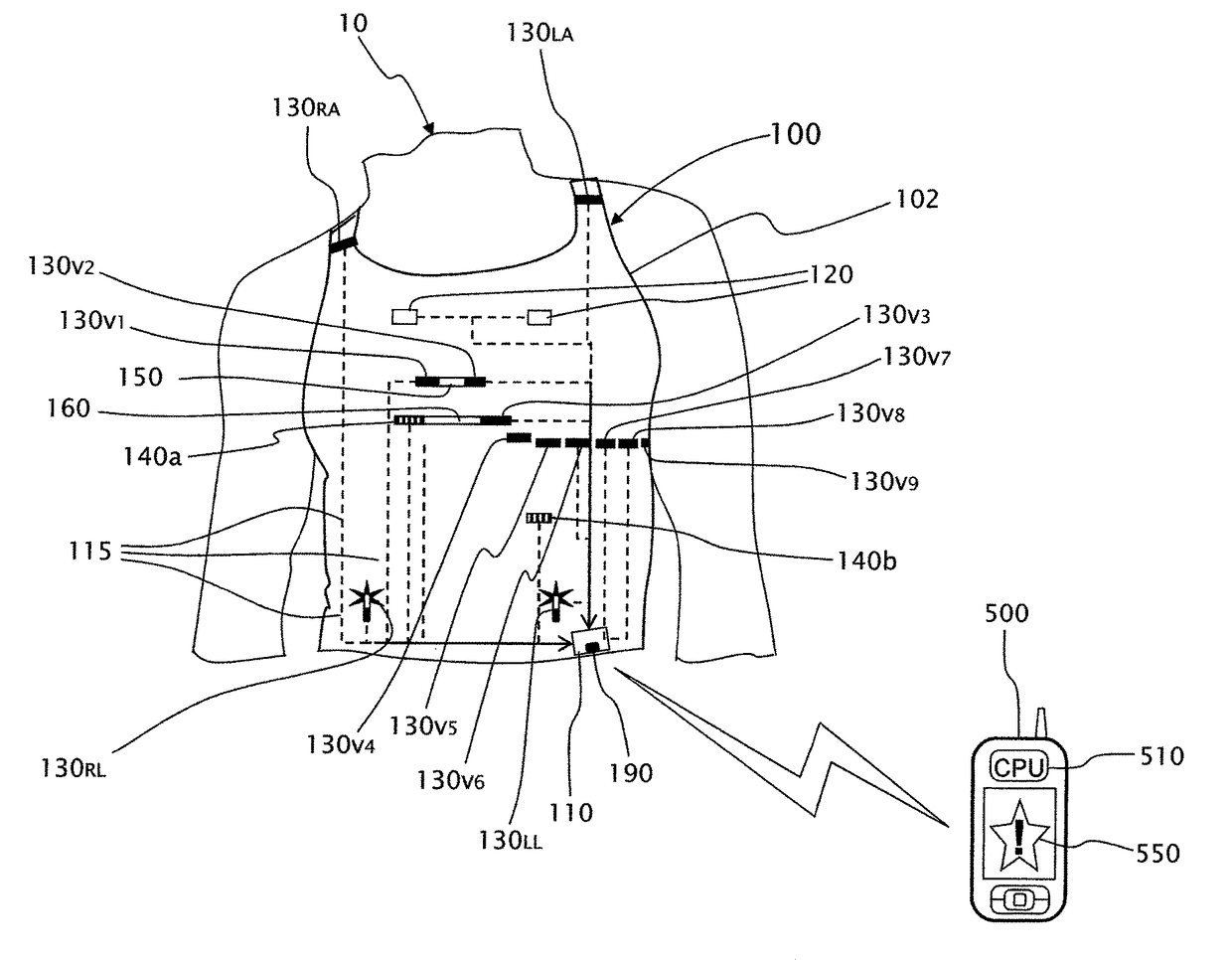 Independent non-interfering wearable health monitoring and alert system