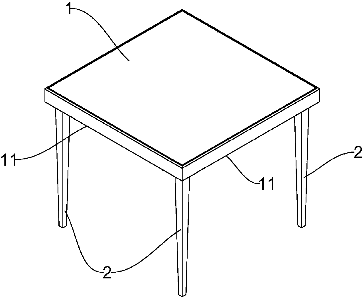 Folded square table