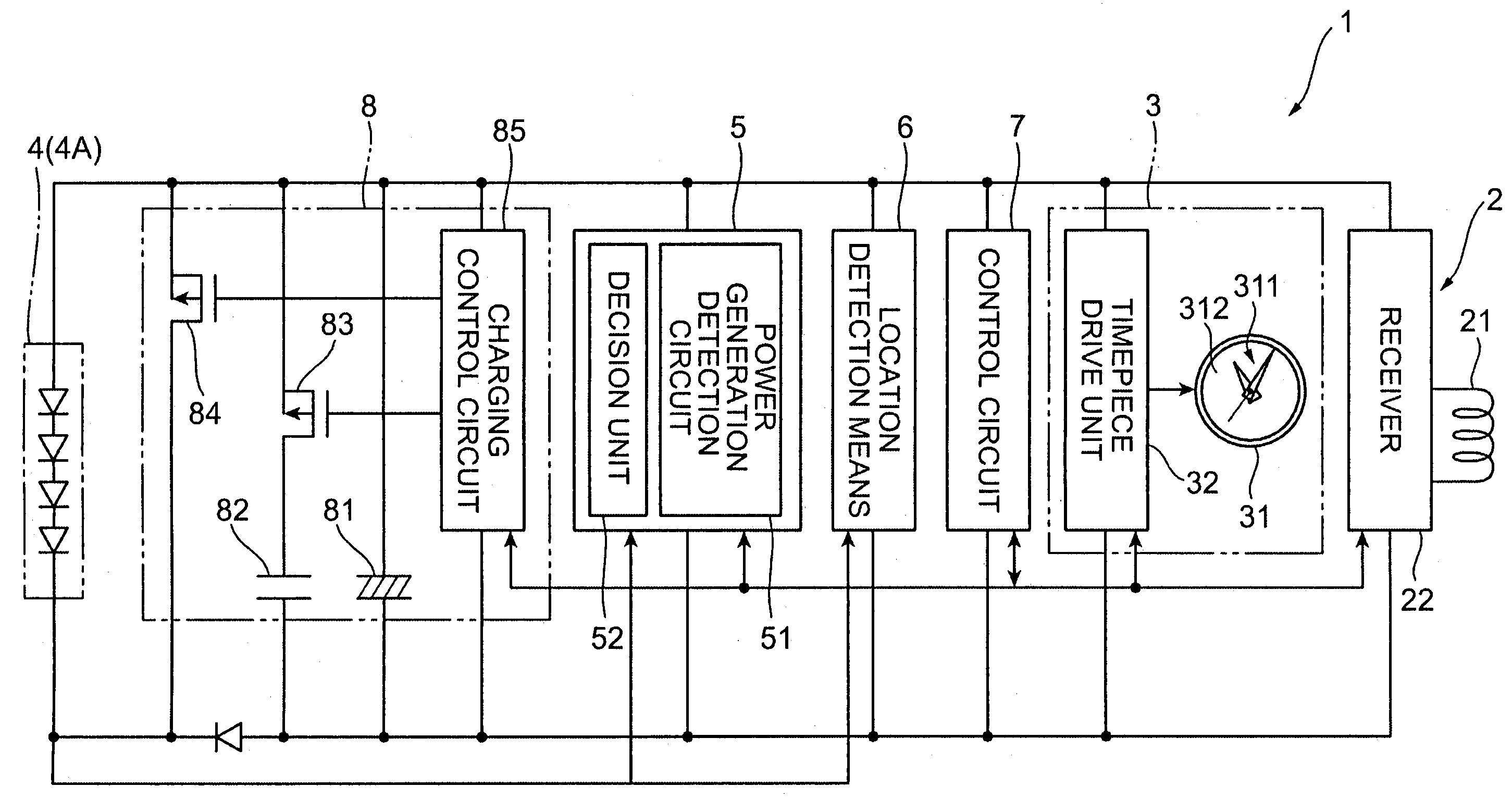 Radio-controlled timepiece and electronic device, control method for a radio-controlled timepiece, and reception control program for a radio-controlled timepiece