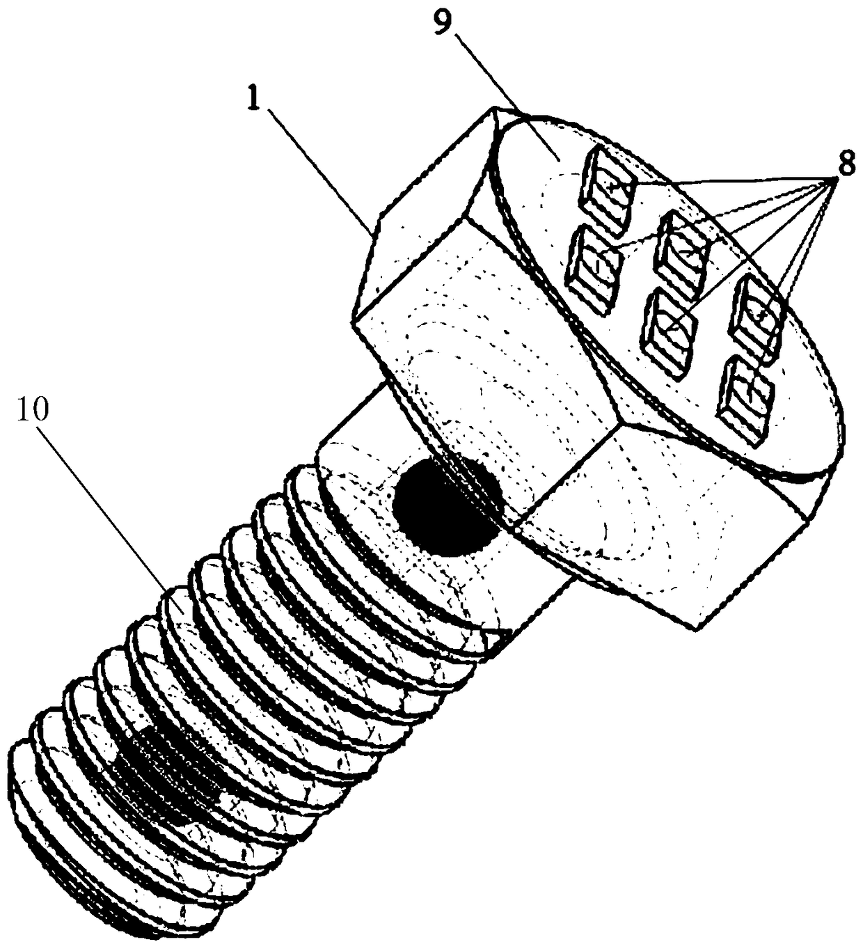 Power generation screw based on magnetoelectric-piezoelectric composite structure